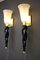 Gold and Black Murano Glass Sconces in the style of Barovier, 1990, Set of 2, Image 2