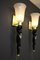 Gold and Black Murano Glass Sconces in the style of Barovier, 1990, Set of 2 5