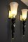 Gold and Black Murano Glass Sconces in the style of Barovier, 1990, Set of 2, Image 5