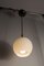 Opaline Glass Ceiling Lamps with Black Tulip Cone Cords, 1960s, Set of 6 20