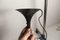 Opaline Glass Ceiling Lamps with Black Tulip Cone Cords, 1960s, Set of 6 3