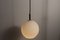 Opaline Glass Ceiling Lamps with Black Tulip Cone Cords, 1960s, Set of 6 16