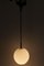 Opaline Glass Ceiling Lamps with Black Tulip Cone Cords, 1960s, Set of 6 26