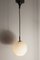 Opaline Glass Ceiling Lamp with Black Tulip Cone Cords, 1960s, Set of 8, Image 1