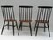 Scandinavian Spindle Back Chairs, 1950s, Set of 3, Image 9