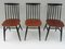 Skandinavische Holzspeichen Stühle, 1950er, 3er Set 4