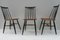 Scandinavian Spindle Back Chairs, 1950s, Set of 3 3