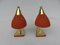 Lampes de Chevet Orange, 1950s, Set de 2 4