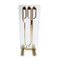 French Brass & Glass Fire Tool Set, 1960s, Image 1