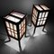 Lampade da terra Shoji antiche, Giappone, anni '20, set di 2, Immagine 19