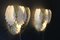 Gold and White Murano Glass Sconces in Leaf Shape, 2000s, Set of 2 4