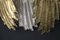 Apliques de cristal de Murano blanco y dorado con forma de hoja, década de 2000. Juego de 2, Imagen 5
