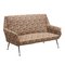 Vintage Sofa aus Metall Messing, Stoff & Schaumstoffpolsterung, 1960er 1