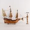 Scale Model Caravel Santa Maria in Wood & Cloth, 1900s 2