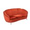 Vintage Sofa aus Messing & Samt, 1950er 1