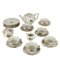 Antique White Porcelain Tea Set from Herend, Hungary, Set of 21, Image 1