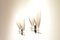 Mid-Century French Glass and Brass Wall Sconces, 1950s, Set of 2, Image 9
