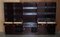 Vintage Hardwood Finish Military Campaign Bookcases, Set of 3 14