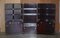 Vintage Hardwood Finish Military Campaign Bookcases, Set of 3 2