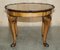 Hand Carved Burr Walnut Coffee Cocktail Table with Cabriole Legs 17