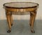 Hand Carved Burr Walnut Coffee Cocktail Table with Cabriole Legs, Image 15