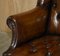 Handmade Chesterfield Wingback Swivel Office Chair from Harrods London, England, Image 15