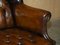 Handmade Chesterfield Wingback Swivel Office Chair from Harrods London, England 17