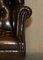 Handmade Chesterfield Wingback Swivel Office Chair from Harrods London, England, Image 8