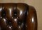 Handmade Chesterfield Wingback Swivel Office Chair from Harrods London, England, Image 6