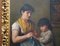 Artiste de l'École Continentale, Portrait de Mère et Enfant, Peinture à l'Huile, Encadrée 2