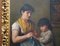 Continental School Artist, Portrait of Mother & Child, Oil Painting, Framed 2