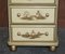 Vintage Chinese Cream & Gold Leaf Painted Bedside Table, Set of 2 18