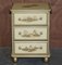 Vintage Chinese Cream & Gold Leaf Painted Bedside Table, Set of 2 14