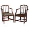 Antique Georgian Carved Armchairs, 1780s, Set of 2 1