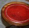 Vintage Oxblood Hardwood Tripod Side Table, England 4