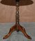 Vintage Oxblood Hardwood Tripod Side Table, England, Image 6