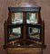 Antique Italian Hardwood & Boxwood Inlay Mirrored Back Corner Cabinet, 1880s 3