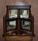 Antique Italian Hardwood & Boxwood Inlay Mirrored Back Corner Cabinet, 1880s, Image 3