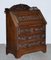 Victorian Carved Oak Secretaire, 1880s, Image 7