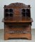 Victorian Carved Oak Secretaire, 1880s 4