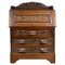 Victorian Carved Oak Secretaire, 1880s 1