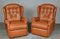 Tan Leather Electric Recliner Armchairs 3