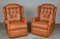 Tan Leather Electric Recliner Armchairs, Image 3