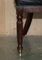 Antique Regency Black Leather Hardwood Horseshoe Office Desk Chair, 1815, Image 8