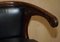 Antique Regency Black Leather Hardwood Horseshoe Office Desk Chair, 1815 14