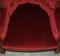 Regency Lions Head Carved Oak Armchair with Oxblood Velour Upholstery, 1810s 13