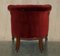 Regency Lions Head Carved Oak Armchair with Oxblood Velour Upholstery, 1810s, Image 15