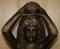 Antique Italian Hand Carved Giltwood Caryatid Herm Statue, 1880, Image 4