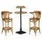 Bentwood Bar Stools & Cast Iron Cocktail Bar Top from Thonet, Set of 3 2