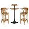 Sgabelli da bar in legno curvato e piano bar in ghisa di Thonet, set di 3, Immagine 2